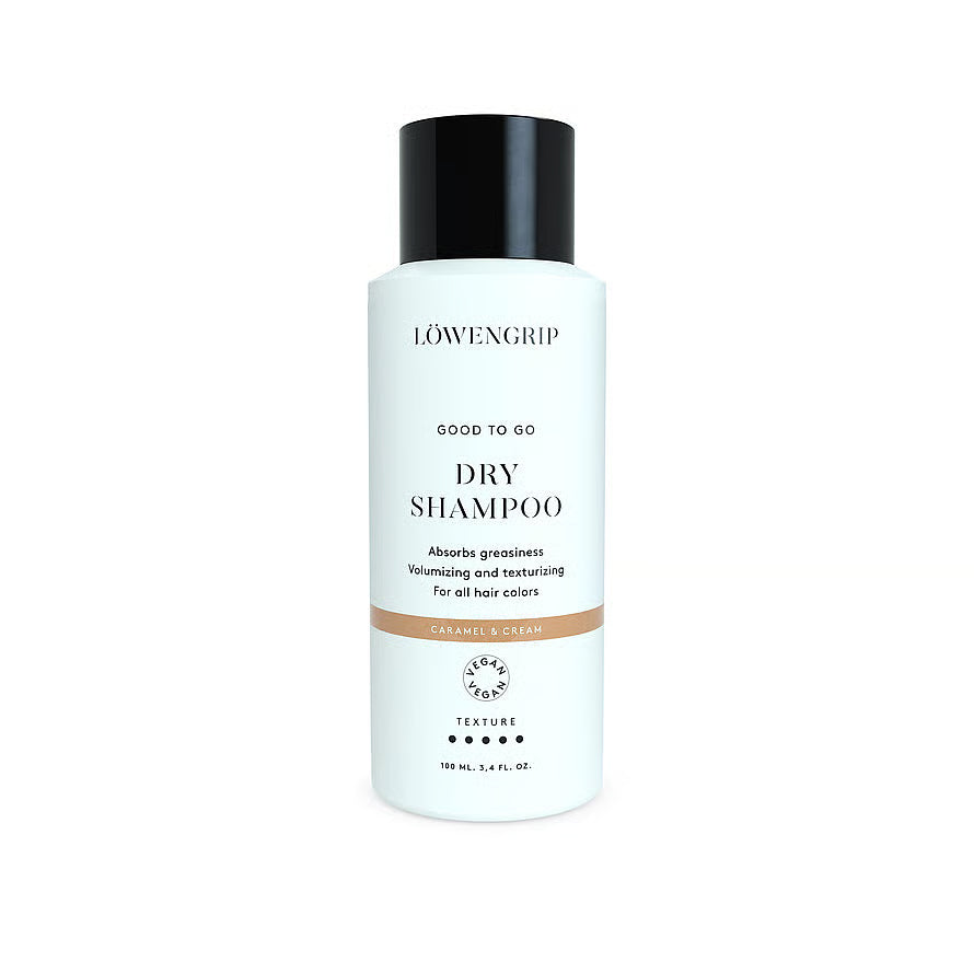 Löwengrip dry shampoo bottle on a white background