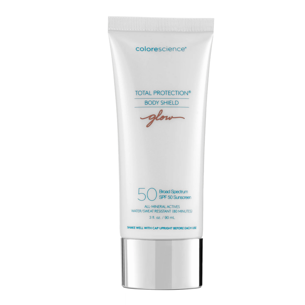 Colorescience Body Shield SPF50 – Glow – Total Protection Mineral Sunscreen-Helmiäshohtoinen vartaloaurinkosuoja