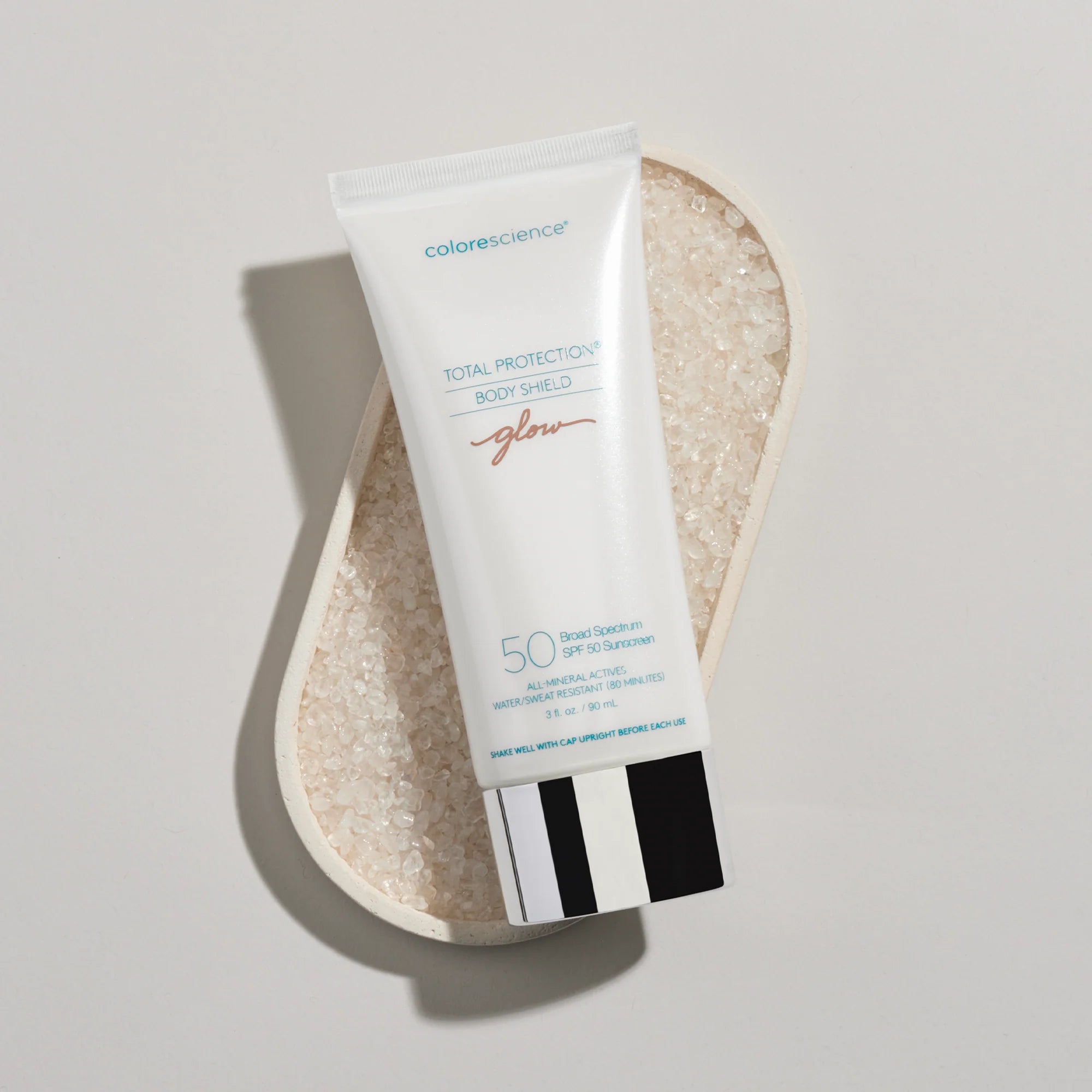 Colorescience Body Shield SPF50 – Glow – Total Protection Mineral Sunscreen-Helmiäshohtoinen vartaloaurinkosuoja