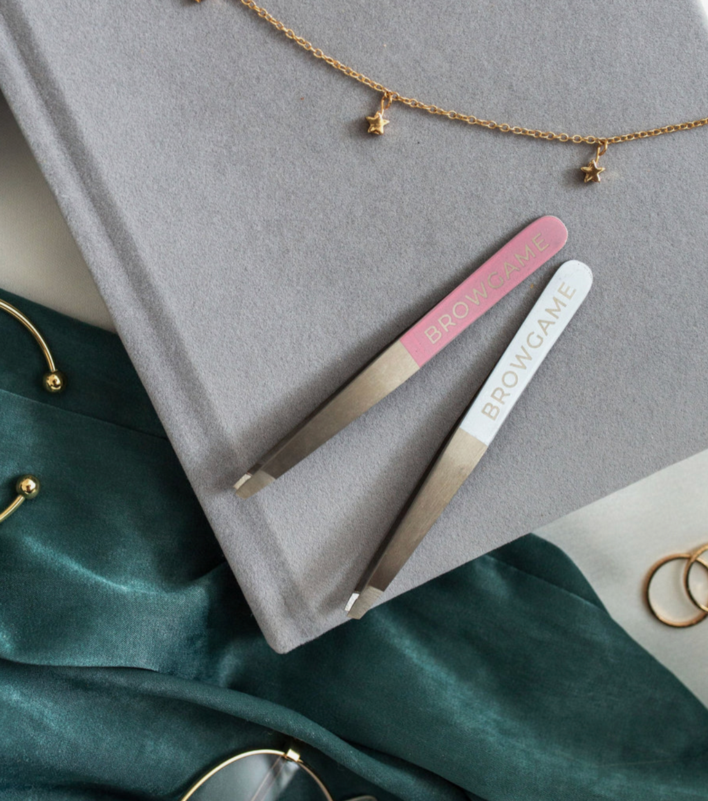 Original Slanted Tweezer White pinsetit
