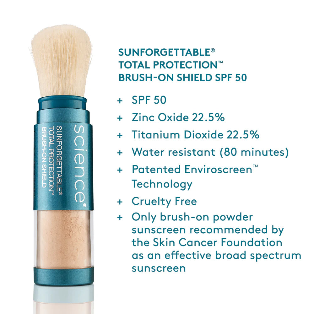 COLORESCIENCE Sunforgettable® Total Protection® Brush-On Shield SPF 50 aurinkosuoja puuteri
