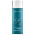 Blue bottle of Colorescience Sunforgettable Total Protection Face Shield on a green background