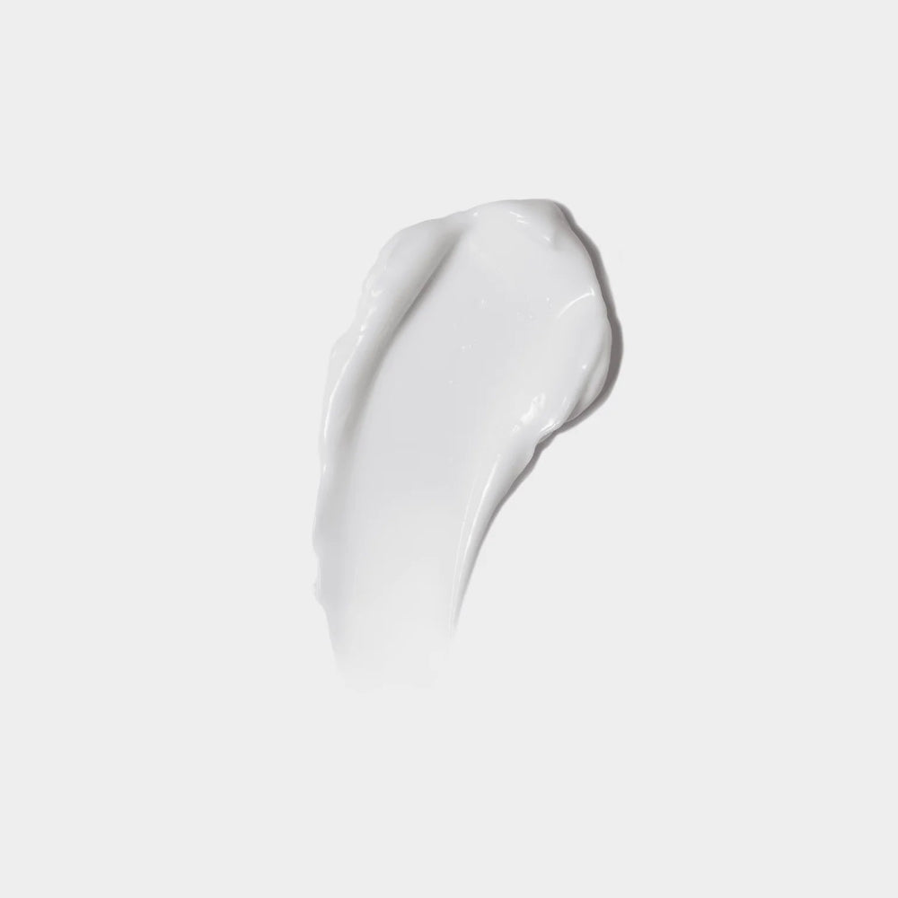 White cream swatch on a light gray background
