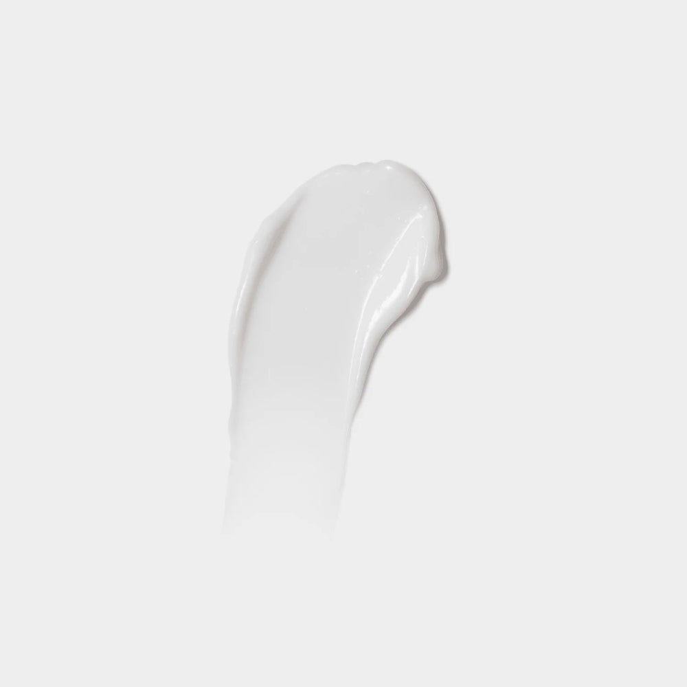 White cream swatch on a light gray background